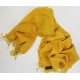 PL60 Gorgeous Orange Gold Color Pashmina/Silk Shawl Wrap Handmade in Nepal